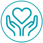 Helping hands icon representing immediate support